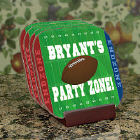Football Party Zone Personalized Coaster Set